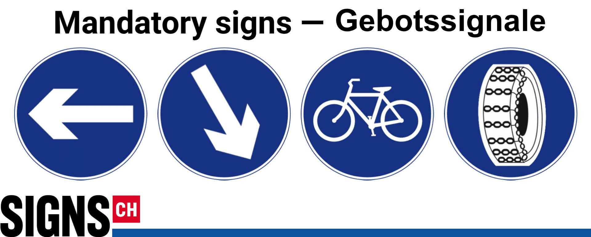 Mandatory signs